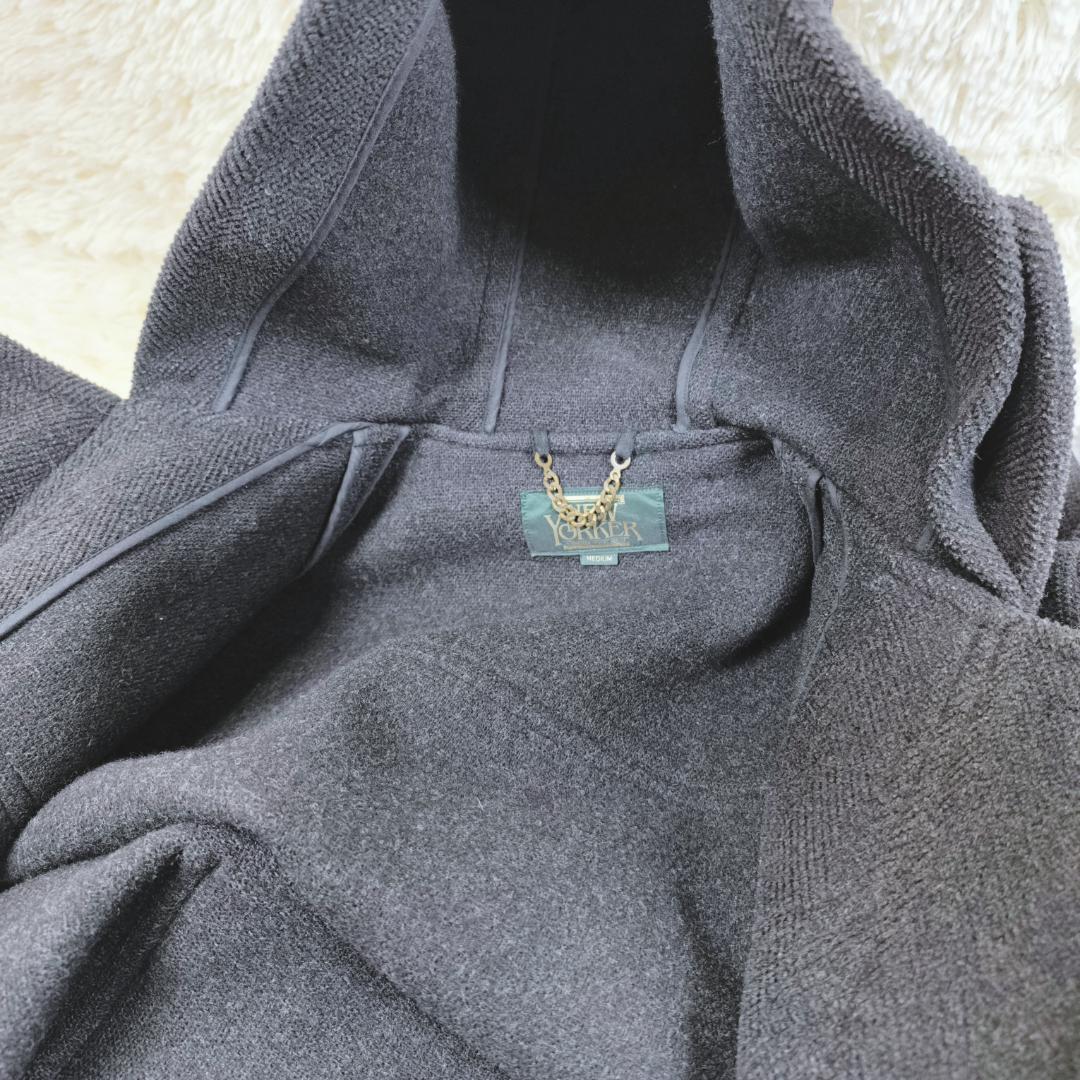 【美品】ニューヨーカー　ダッフルコート　ムーアブルック　肉厚　ヘリンボーン