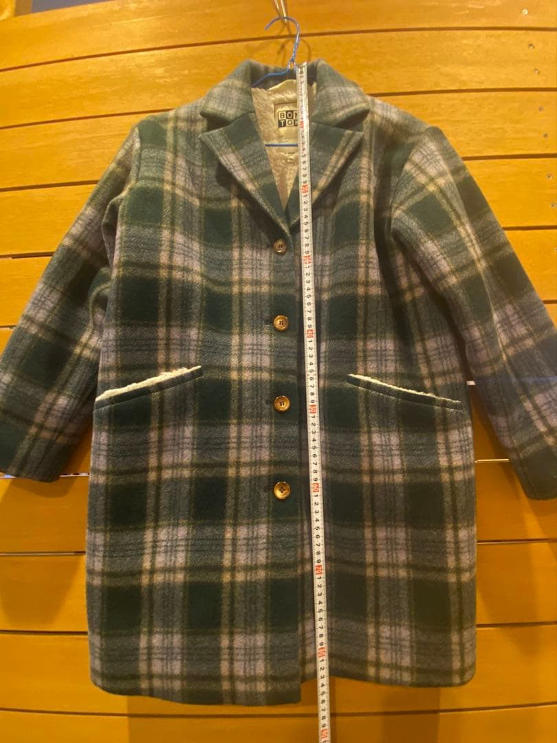 BONTON ボントン　ウール　キッズコート チェック 12A 150cm