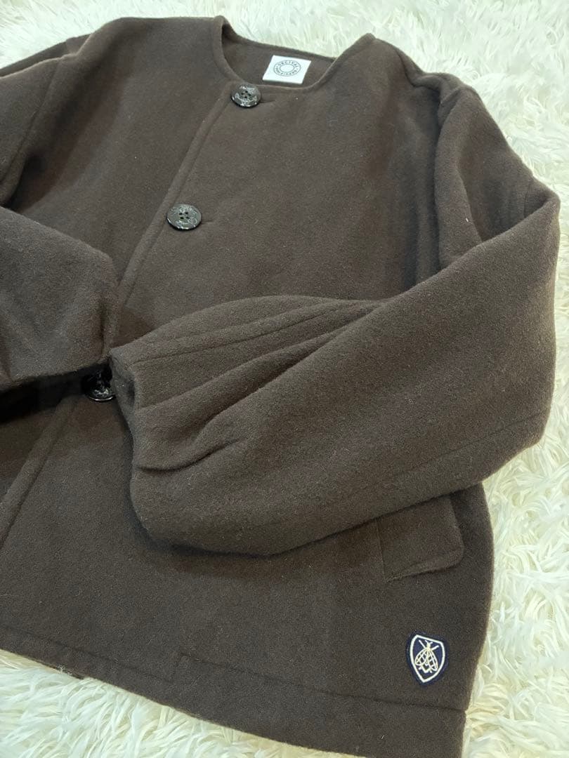 ✨人気✨　ORCIVAL オーシバル/ノーカラーコート　ナチュラル　ブラウン