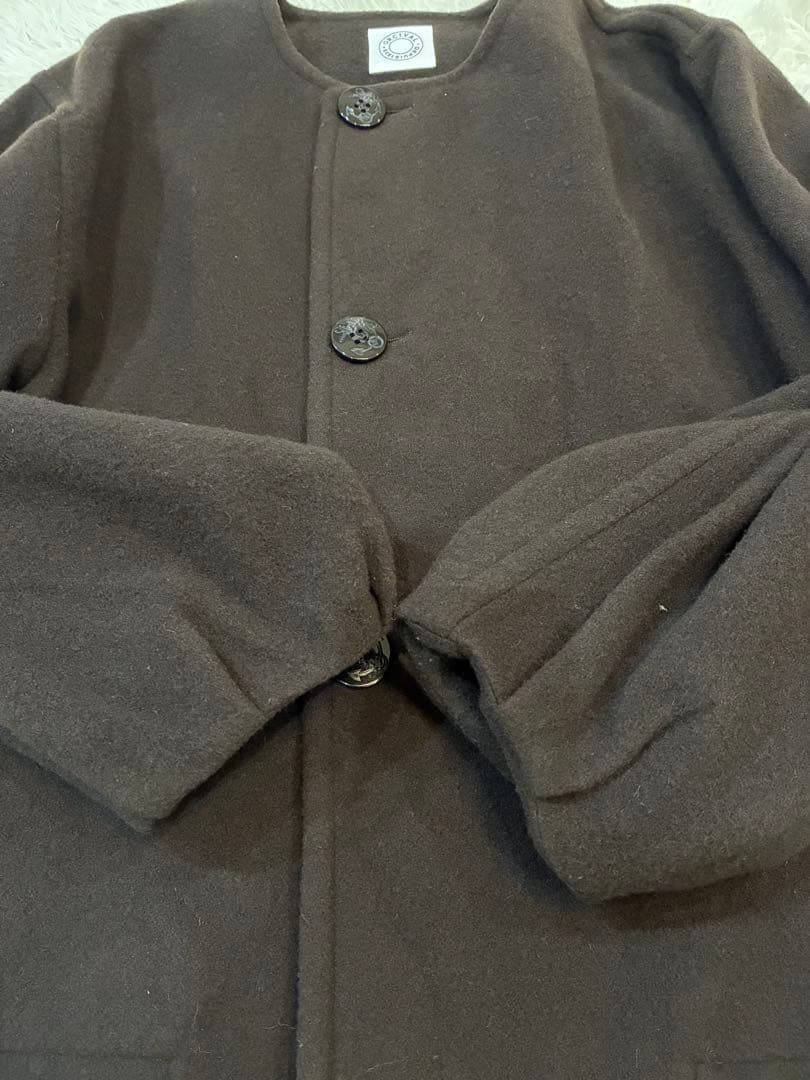 ✨人気✨　ORCIVAL オーシバル/ノーカラーコート　ナチュラル　ブラウン