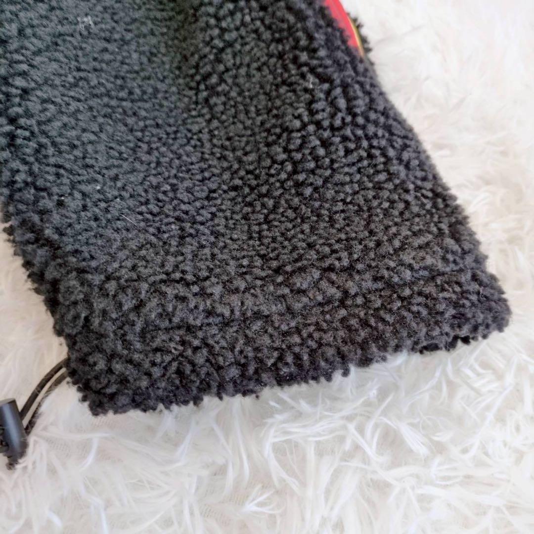 ◾︎激レア◾︎ ガルフィー ボアパーカー ビッグ刺繍ロゴ 燃える薔薇 中型犬 黒