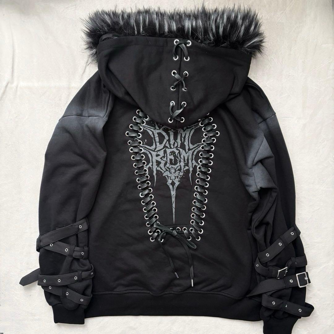 ディムモアール DIMREM 超ハトメファーフード パーカー 地雷 サブカル