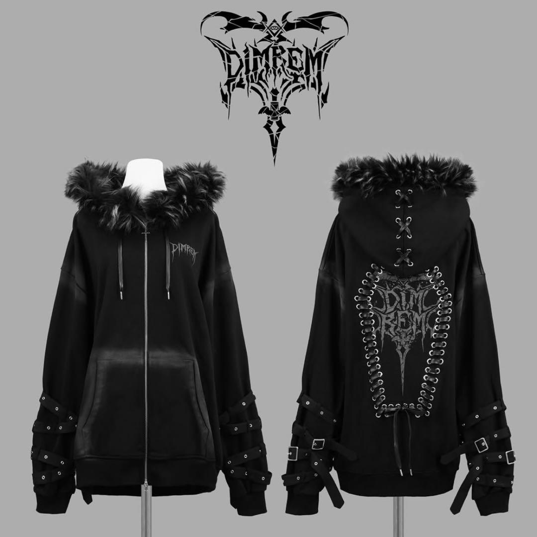 ディムモアール DIMREM 超ハトメファーフード パーカー 地雷 サブカル