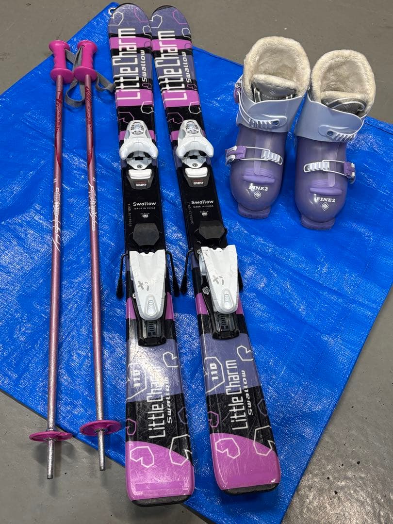 子供用スキーセット 3点 スキー板110cm 靴21cm又は20cm