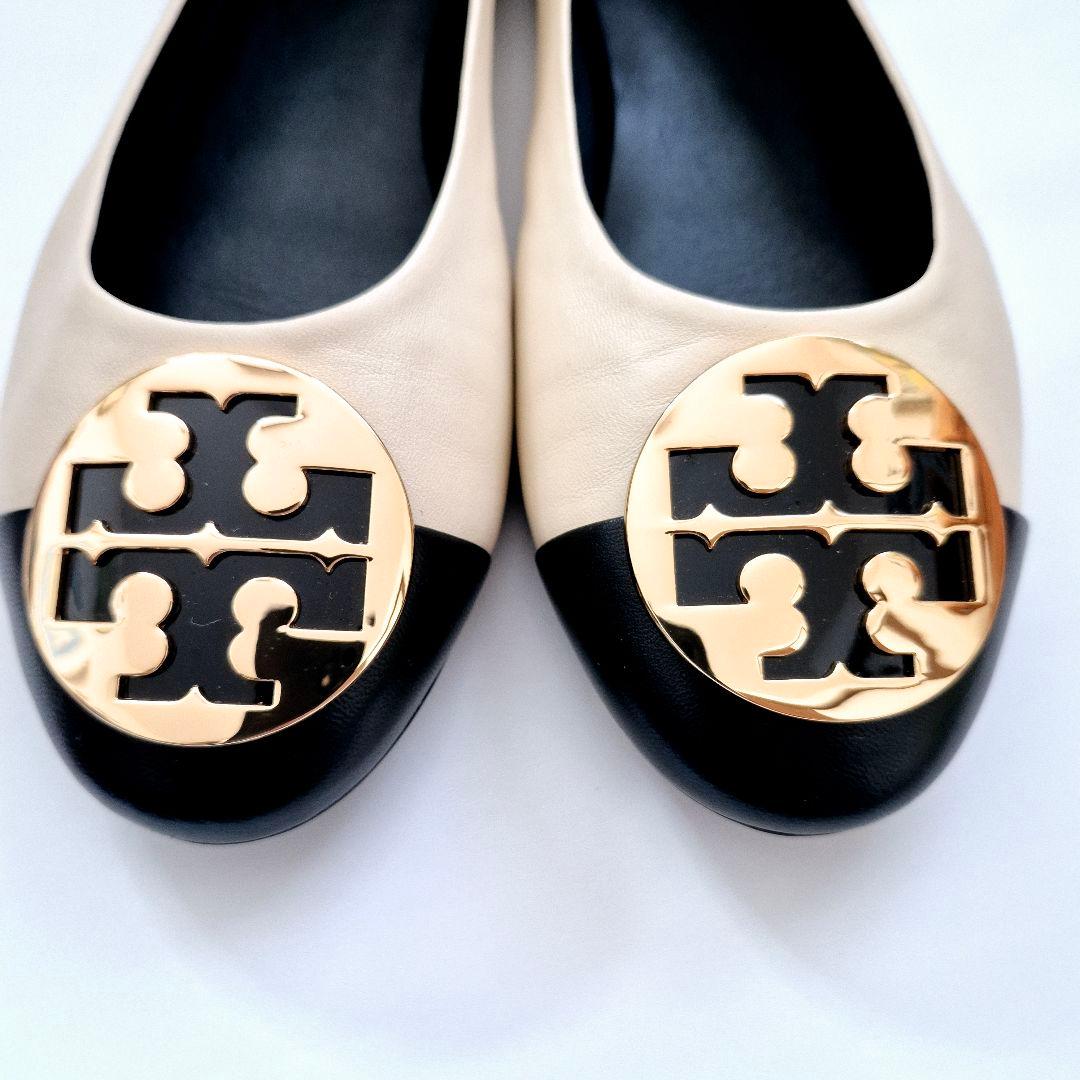 美品✨トリーバーチ TORY BURCH クレア キャップトゥ バレエ US7