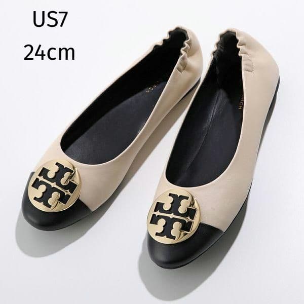 美品✨トリーバーチ TORY BURCH クレア キャップトゥ バレエ US7
