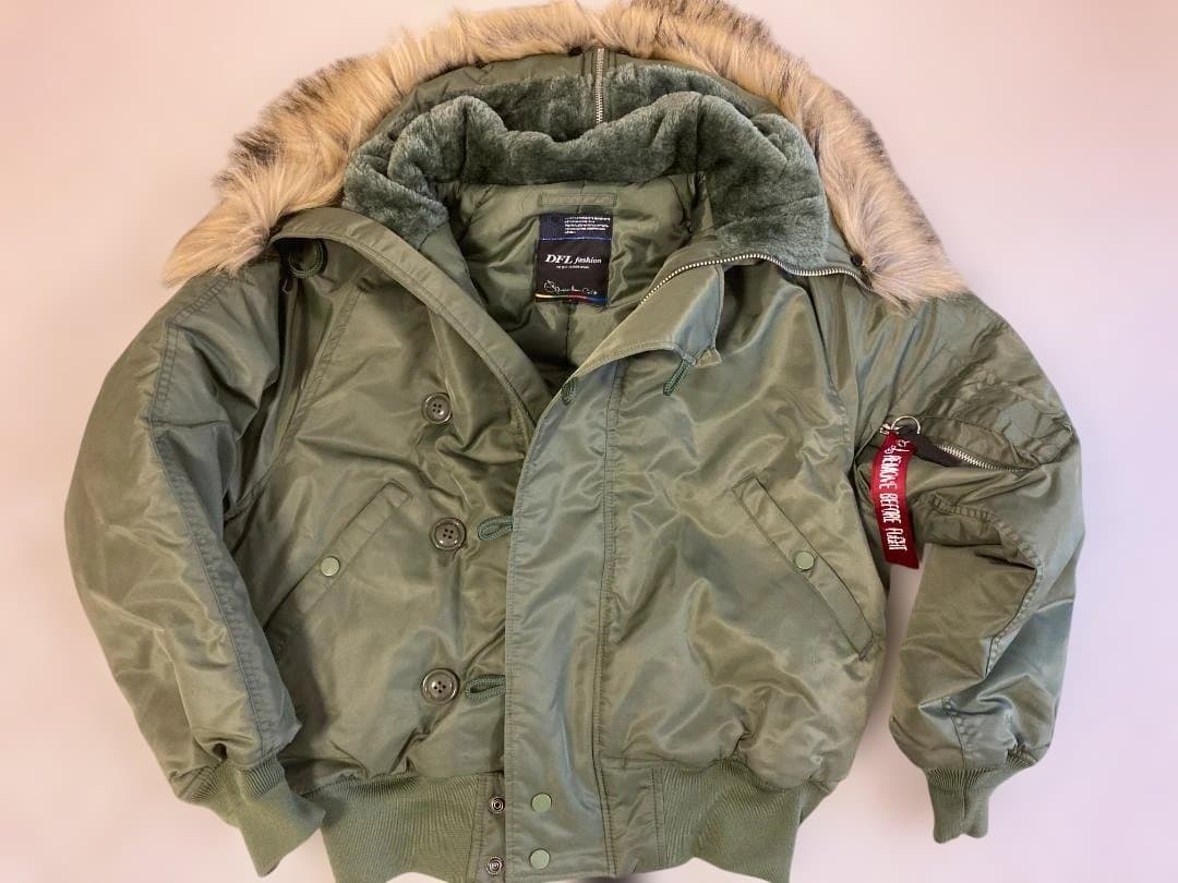 新品 N-2B フライトジャケット L~XL ファー付 短丈 米空軍 N2B