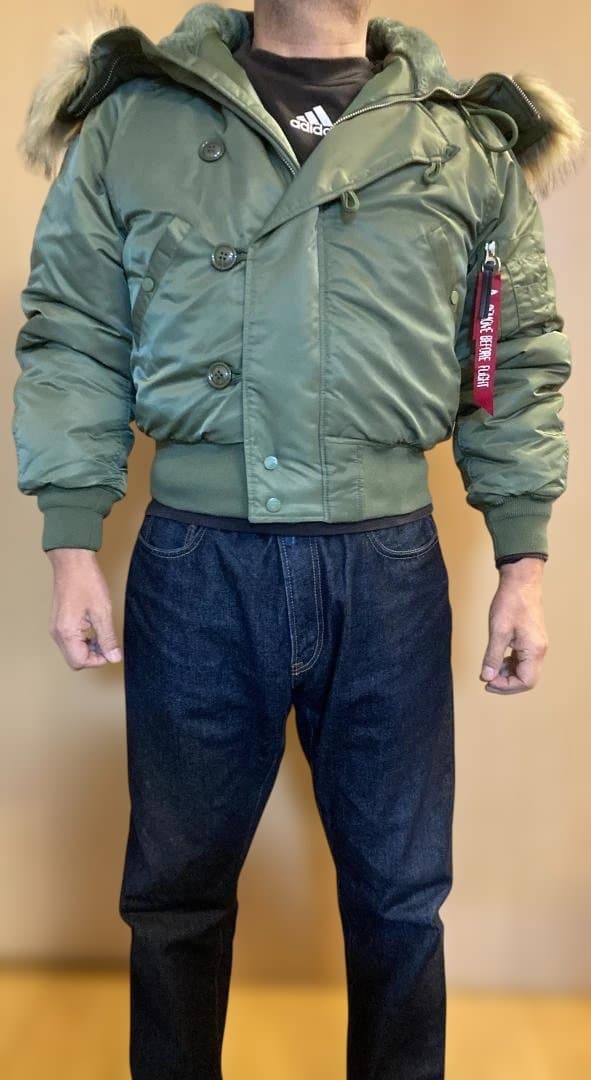 新品 N-2B フライトジャケット L~XL ファー付 短丈 米空軍 N2B