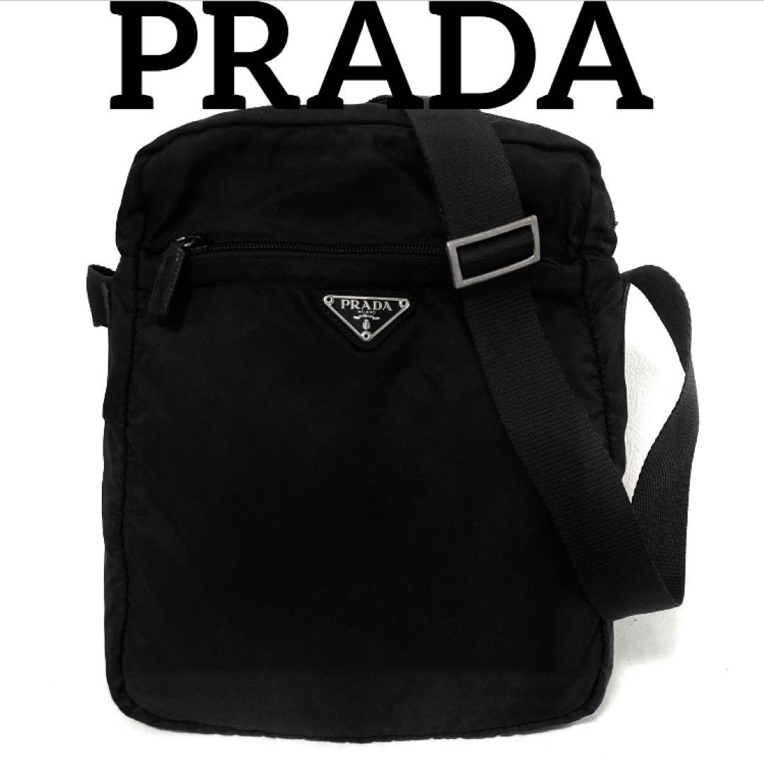 良品　PRADA プラダ　ショルダーバッグ　トートバッグ　ブラック　黒　ナイロン
