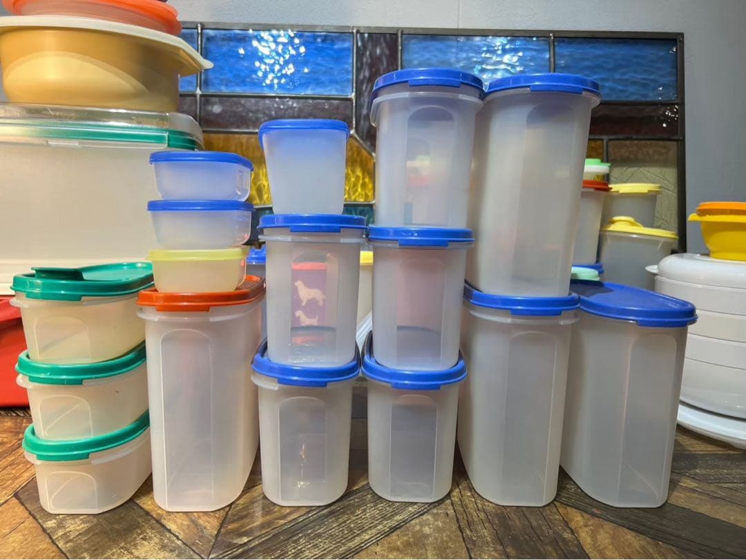 タッパーウェア 大量 セット 昭和レトロ 当時物 まとめ売り キッチン 保存容器