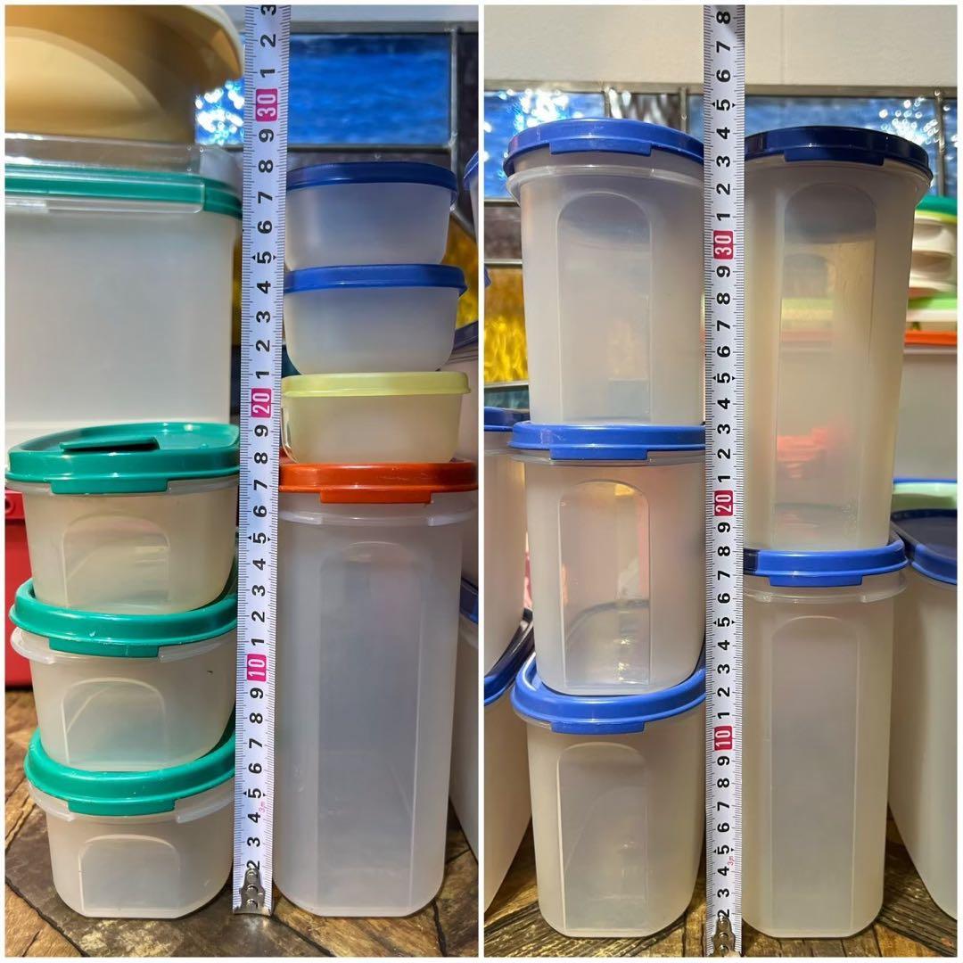 タッパーウェア 大量 セット 昭和レトロ 当時物 まとめ売り キッチン 保存容器