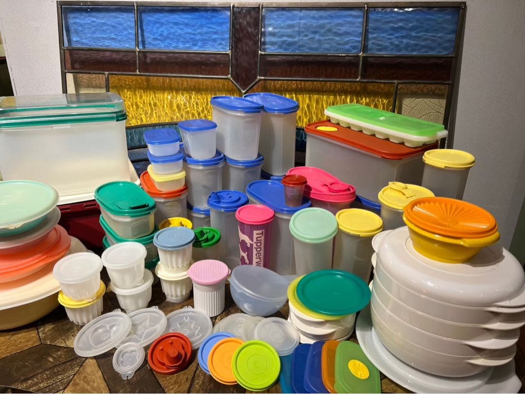 タッパーウェア 大量 セット 昭和レトロ 当時物 まとめ売り キッチン 保存容器