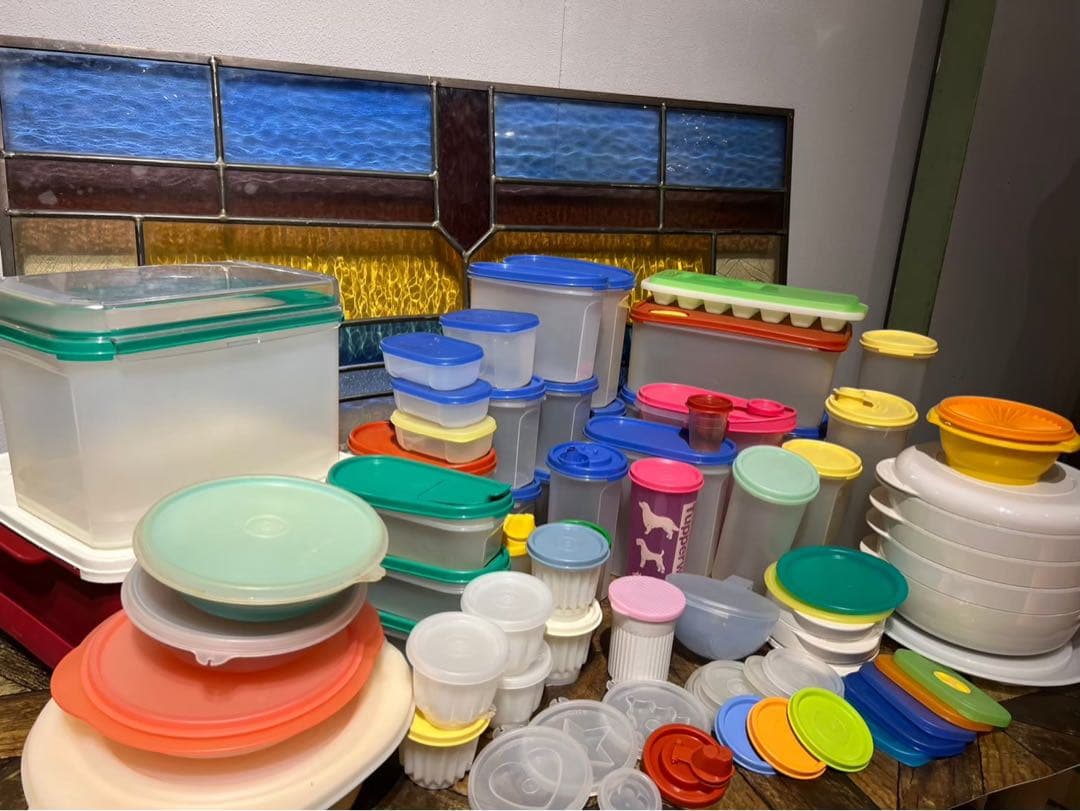 タッパーウェア 大量 セット 昭和レトロ 当時物 まとめ売り キッチン 保存容器