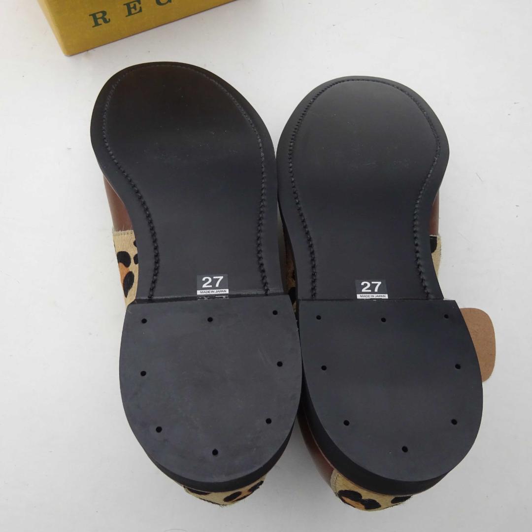 新品希少/限定　REGAL リーガル レオパード豹柄ヒョウ柄サドルシューズ27