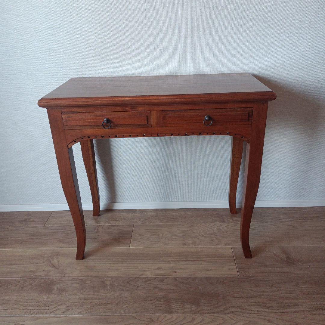 【 ギギliving 】 チーク無垢材 デスク 猫足