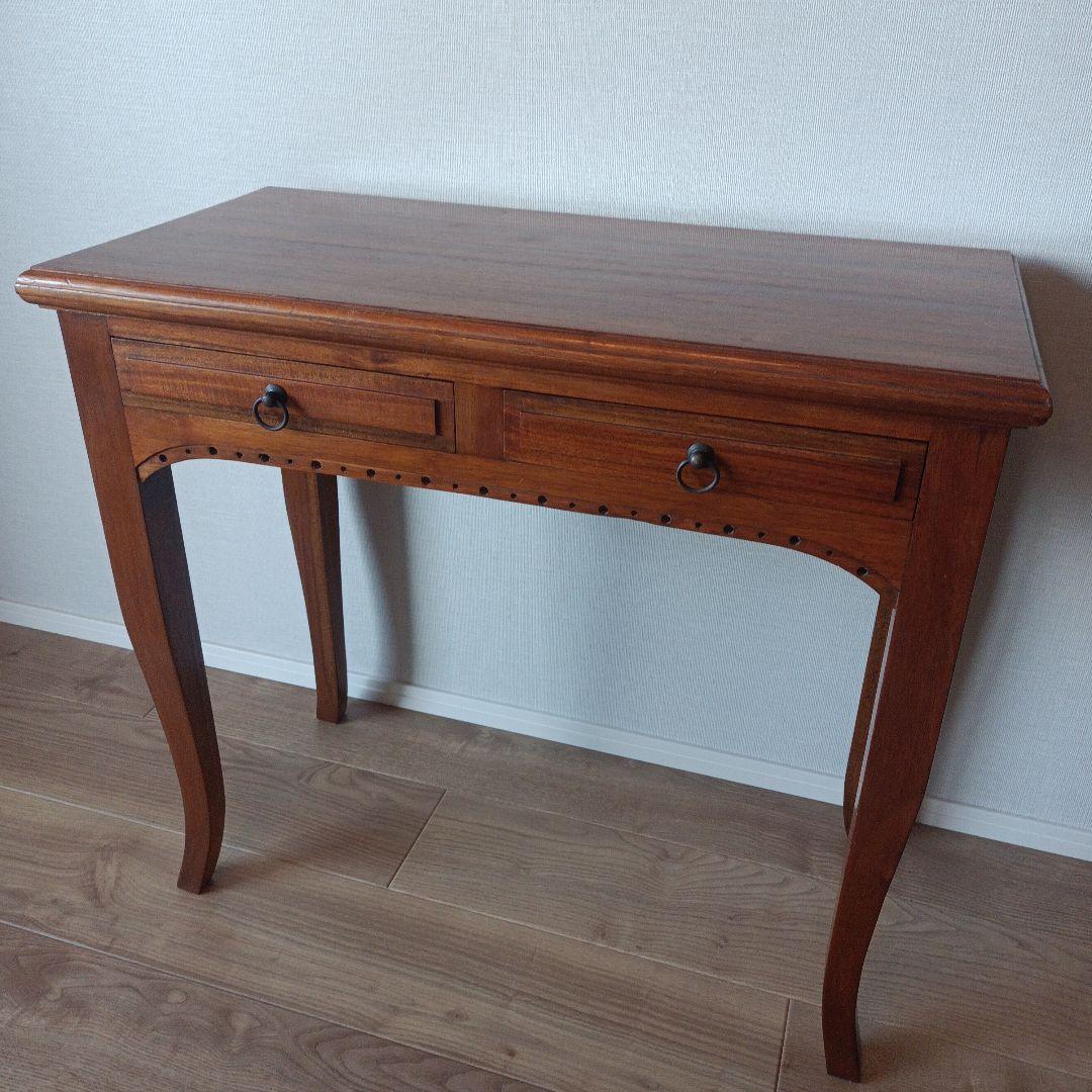 【 ギギliving 】 チーク無垢材 デスク 猫足