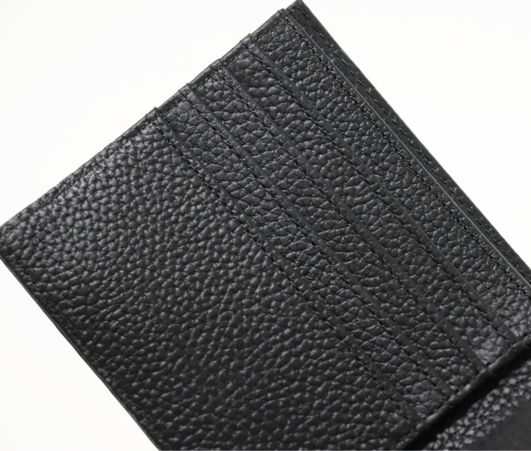 《エンポリオアルマーニ》箱付新品 イーグルロゴ総柄 立体ロゴ レザー2つ折り財布