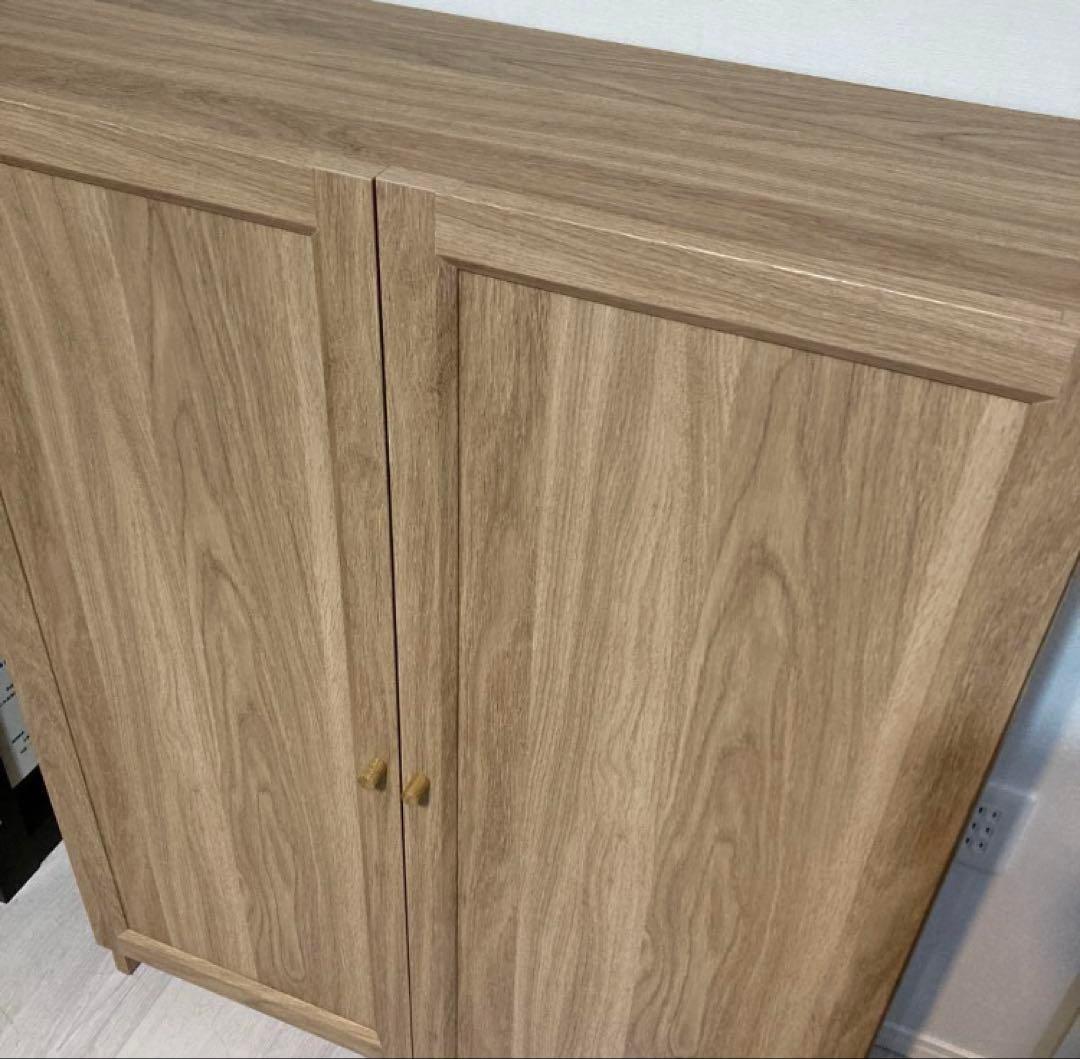 【IKEA完成品】 本棚 BILLY ビリー OXBERG オクスベリ　オーク調