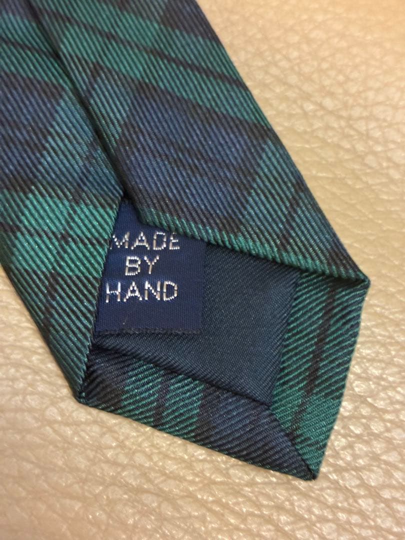 【未使用】ラルフローレン　ブラックウォッチ柄　プリントシルク　ネクタイ