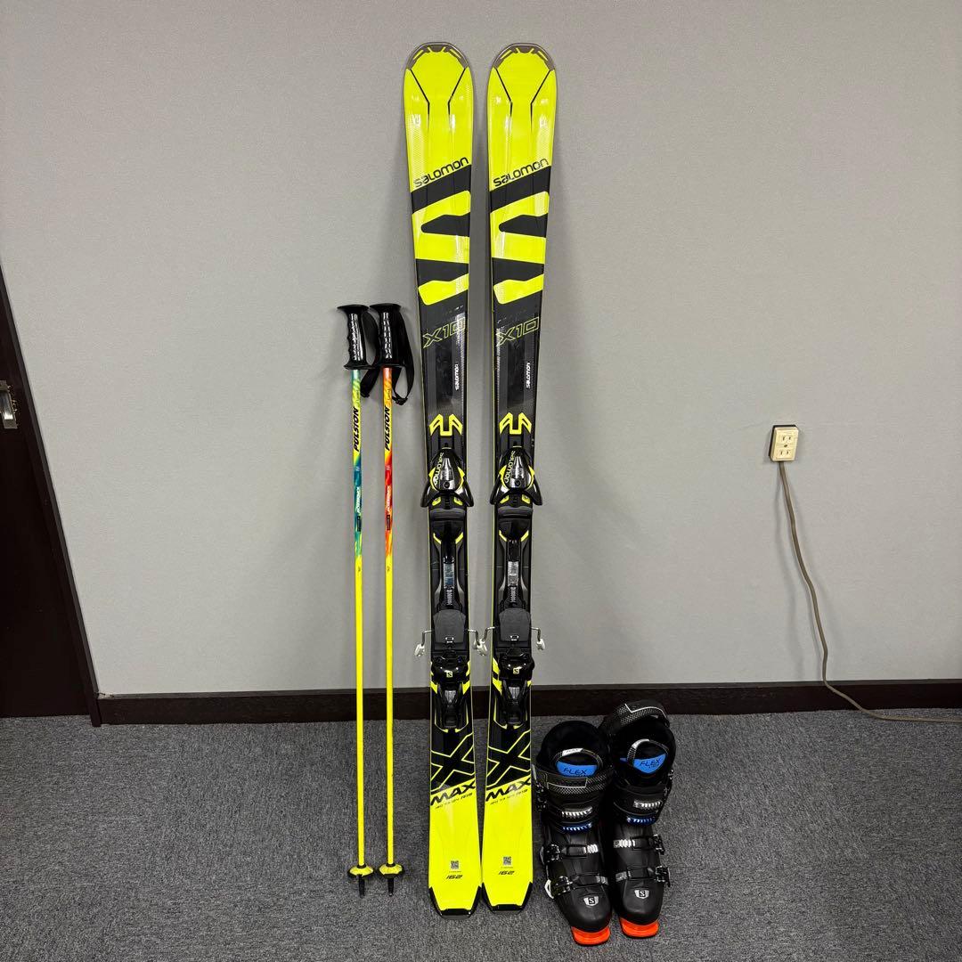 サロモン Salomon X-Max X10 162cm スキー板　3点セット