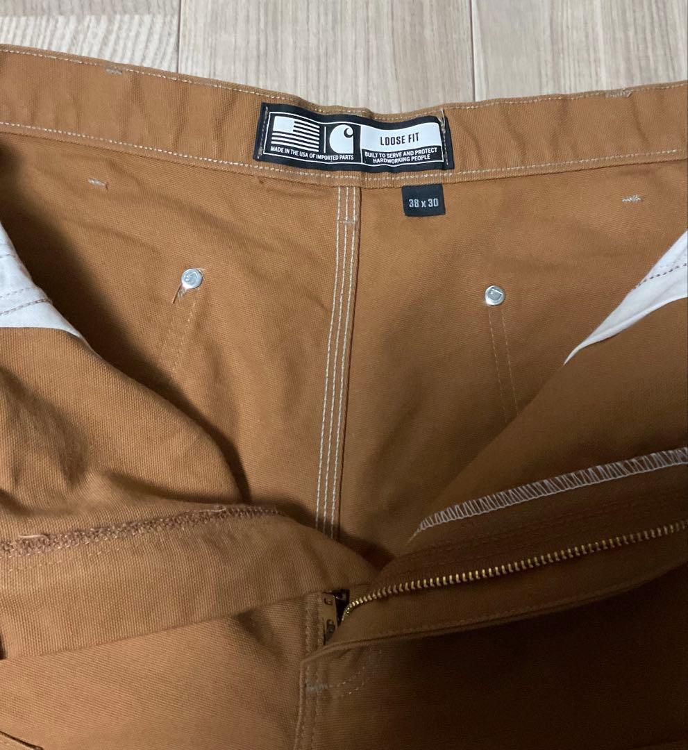 ⭐️米国製 CARHARTTダブルニーB01ブラウンW38 L30