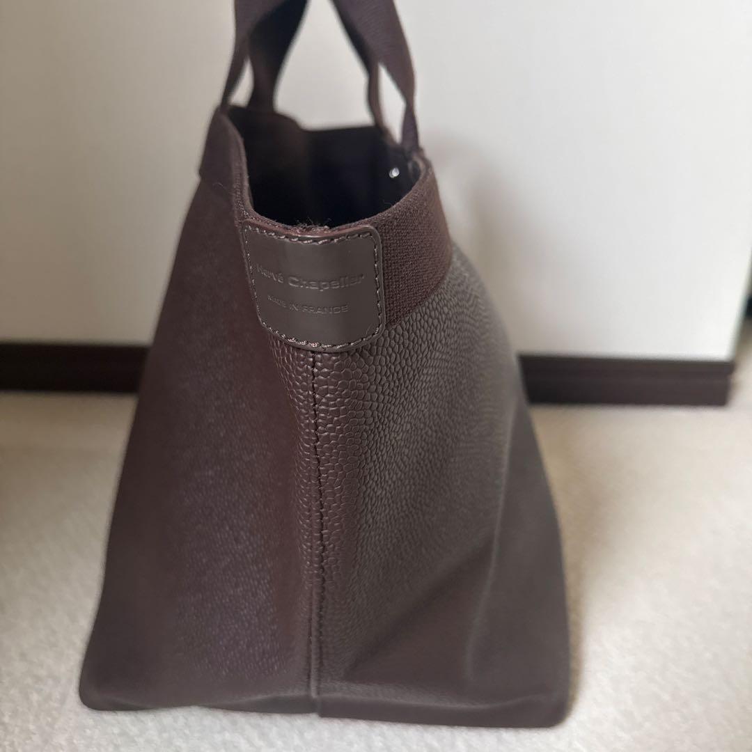 エルベシャプリエ☆725GP舟型トート美品♪人気のモカ×モカ