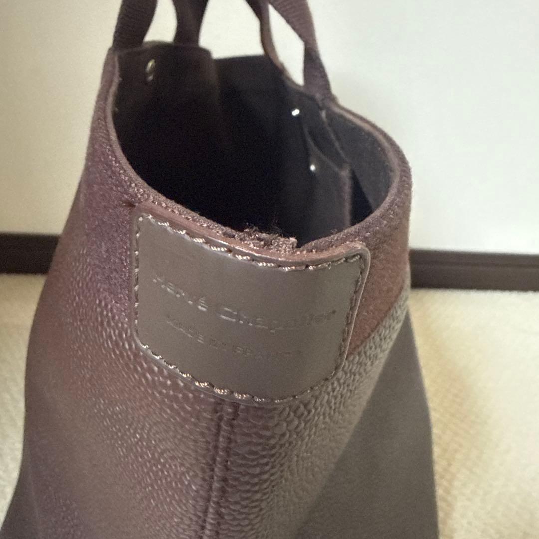 エルベシャプリエ☆725GP舟型トート美品♪人気のモカ×モカ