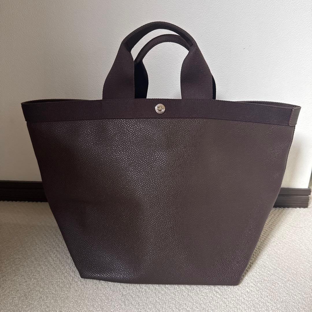 エルベシャプリエ☆725GP舟型トート美品♪人気のモカ×モカ