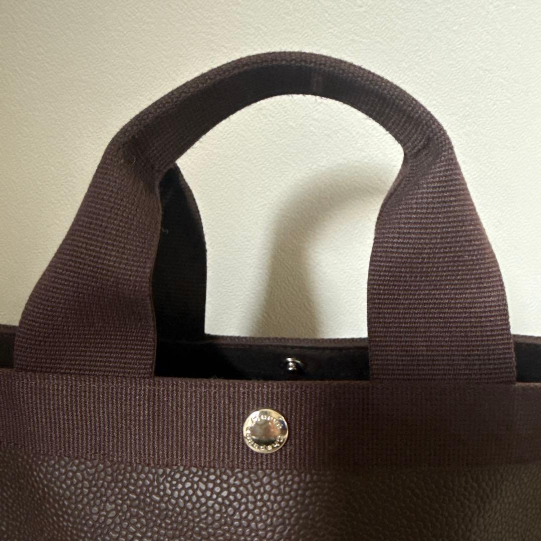 エルベシャプリエ☆725GP舟型トート美品♪人気のモカ×モカ