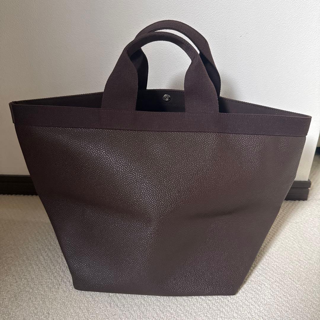 エルベシャプリエ☆725GP舟型トート美品♪人気のモカ×モカ