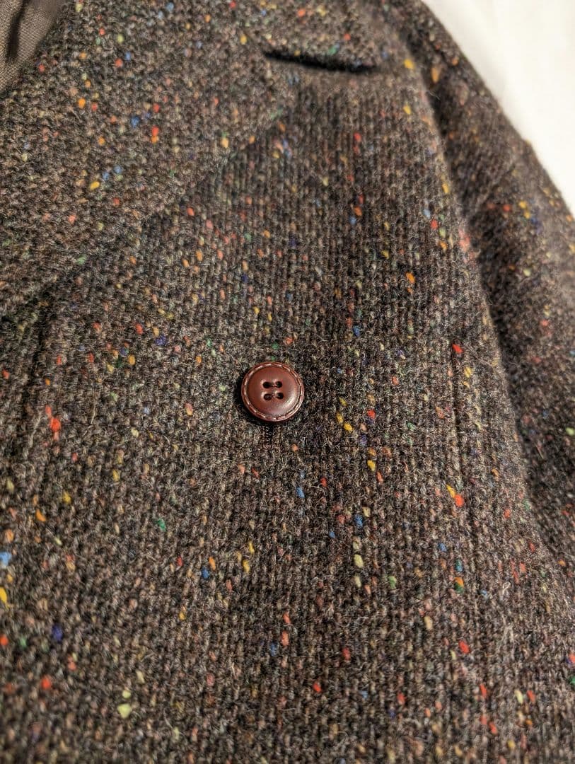 【Brooks Brothers】希少80sネップツイードハーフコート　ブラウン