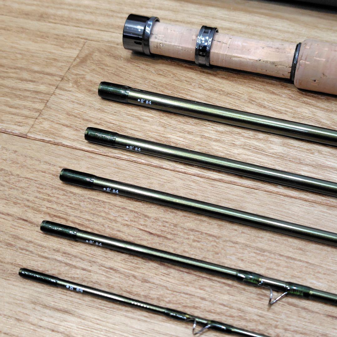 フライロッド　8ft　#4　6ps　パックロッド