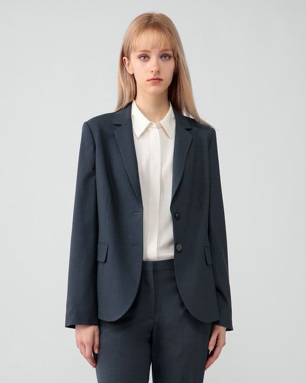 新品*定価5.5万 セオリー上質テーラードジャケット ネイビー 4