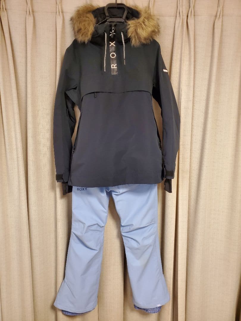 ROXY スノーボードウェア　 レディース　上下セット　ブラック/パープル