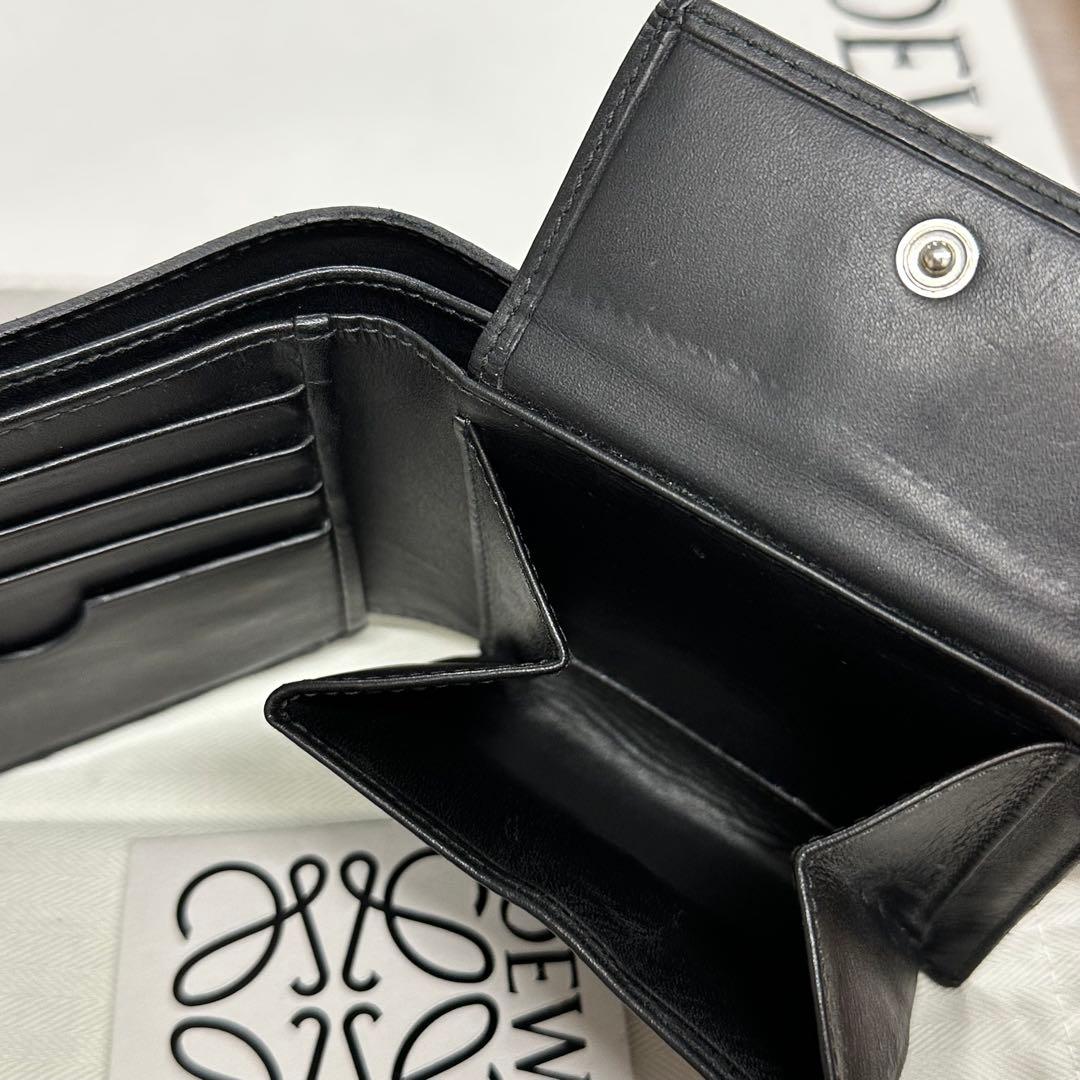 新品同様‼️ 現行　ロエベ　LOEWE 財布　折り財布　アナグラム　バイフォールド
