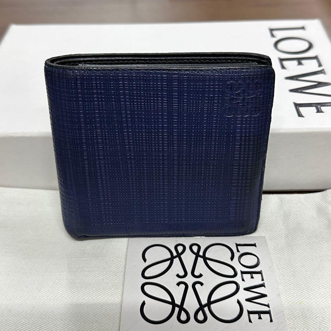 新品同様‼️ 現行　ロエベ　LOEWE 財布　折り財布　アナグラム　バイフォールド