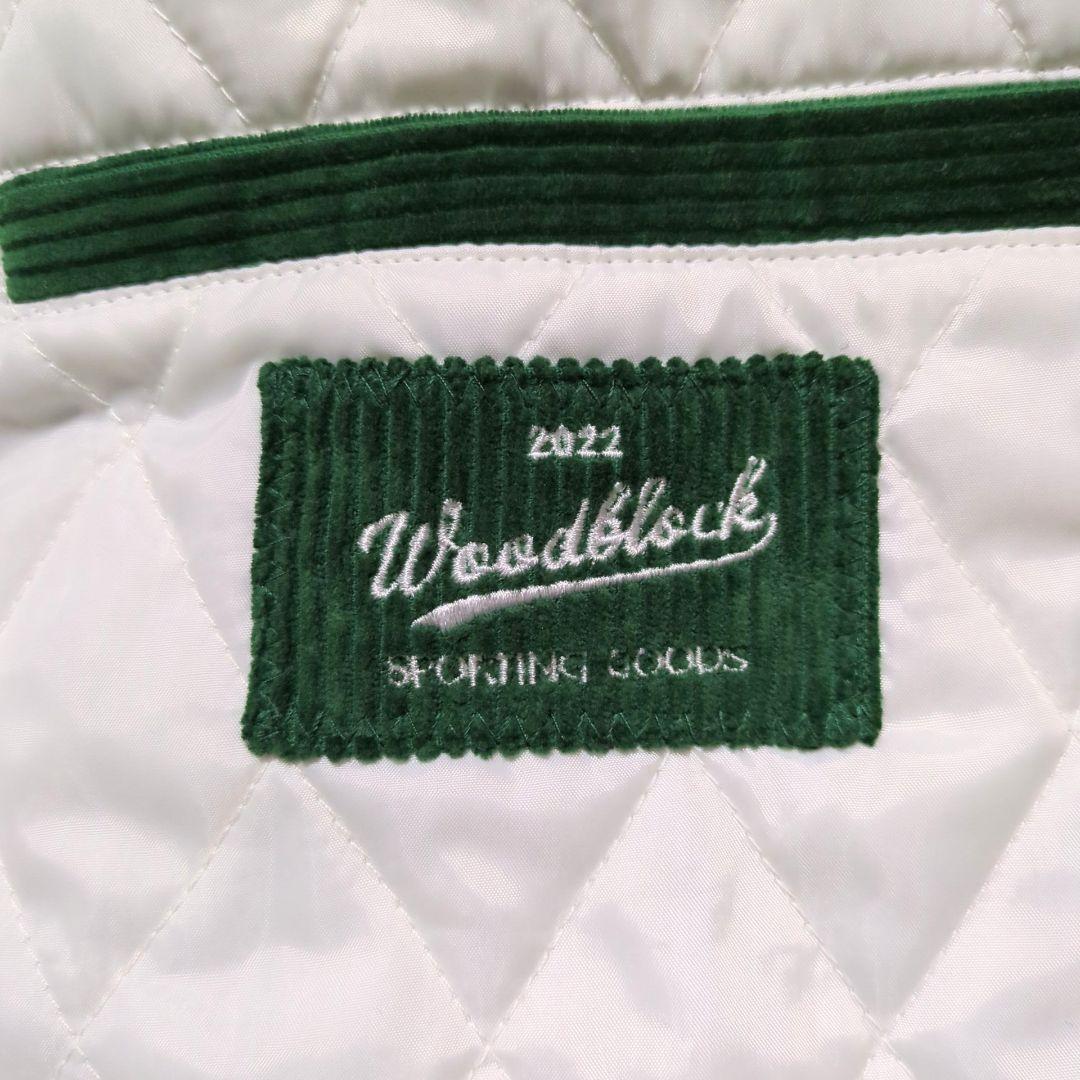 WOOD BLOCK×New Newyork Club♦刺繍 スタジャン 緑 M