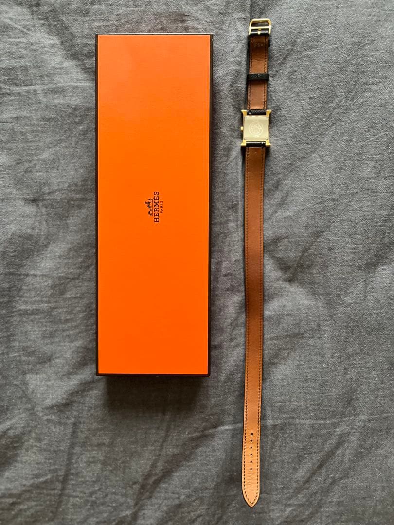 エルメス　HERMES レディース ブラック Hウォッチ　時計