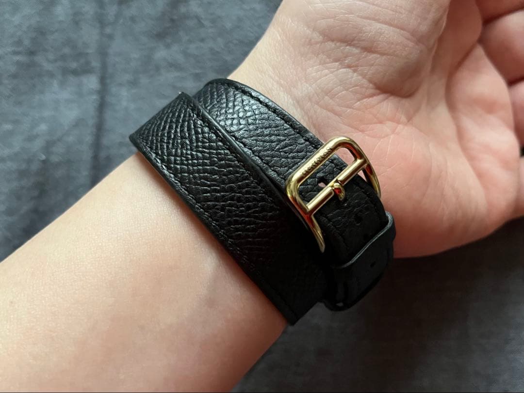 エルメス　HERMES レディース ブラック Hウォッチ　時計