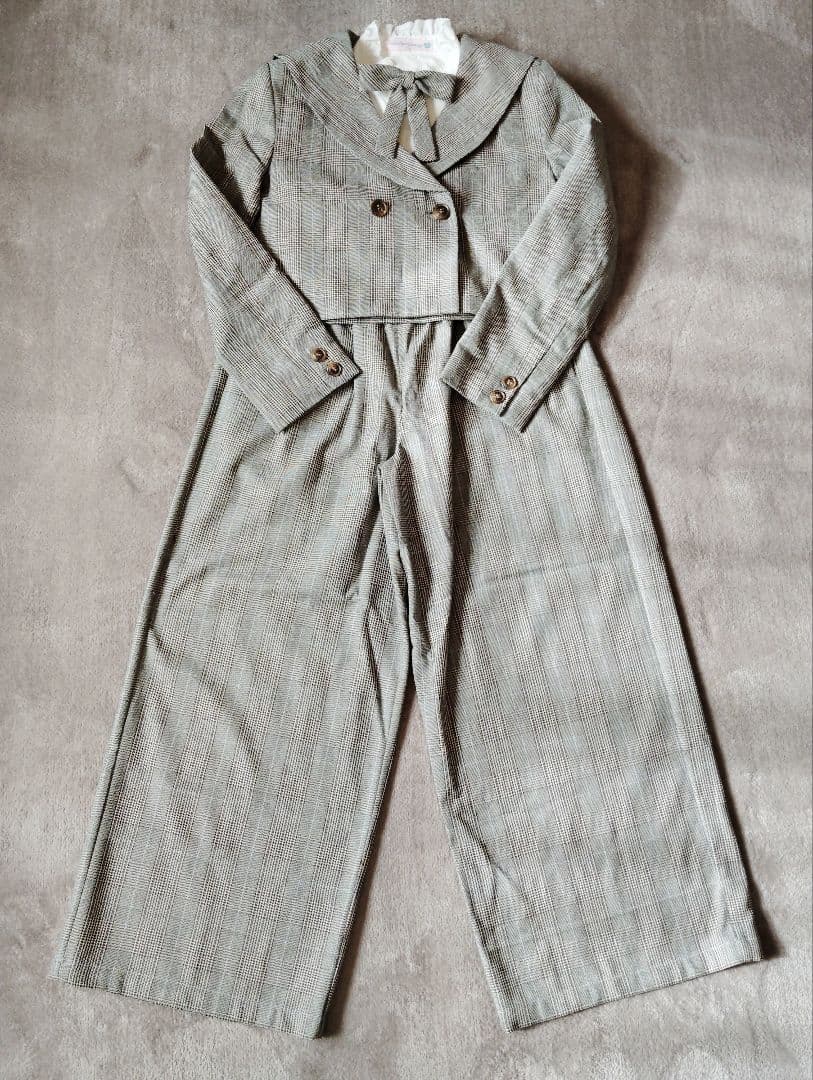 キャサリンコテージ　チェック柄ワイドパンツスーツ　160cm　卒業式　入学式