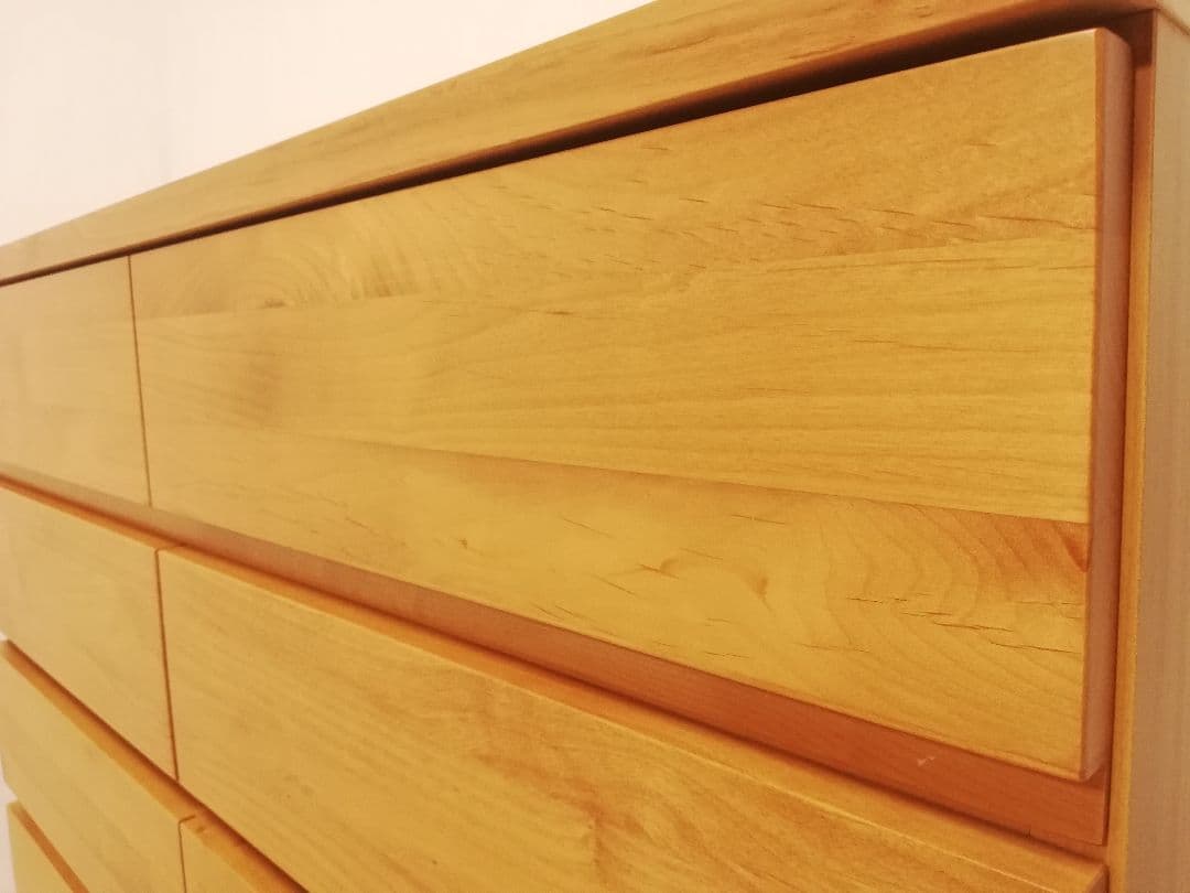 モデルルーム展示品 丸田木工 アルダー材 高級モダンチェスト 桐箪笥