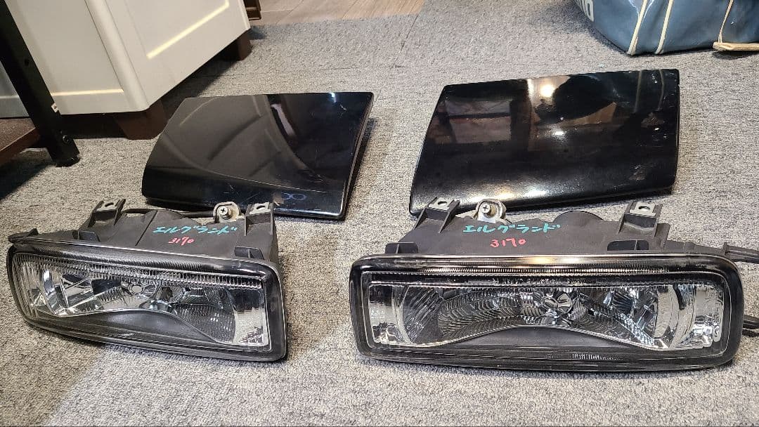 180sx ヘッドライトカバー とエルグランド フォグランプ セット
