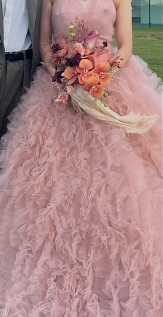 カラードレス　ピンク　dress production