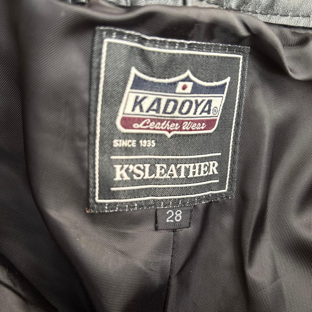 KADOYA レザーパンツ サイズ28 ブラック