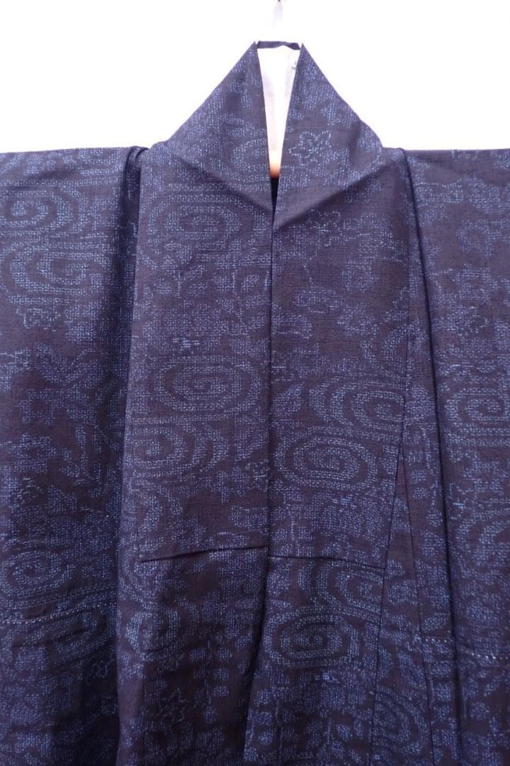 逸品 本場結城紬 証紙付 身丈157.5cm(+4cm) 真綿手紬 単衣仕立て