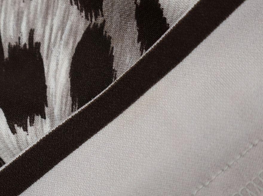 レオナール ハーフボタン 長袖 レオパード ウエストベルト チュニック L