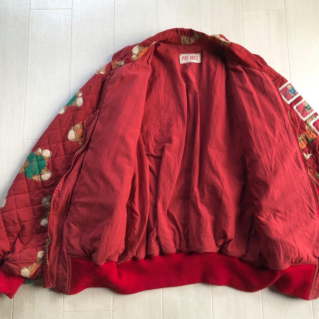 ピンクハウス くま 熊 ワッペン キルティング 中綿入り ブルゾン