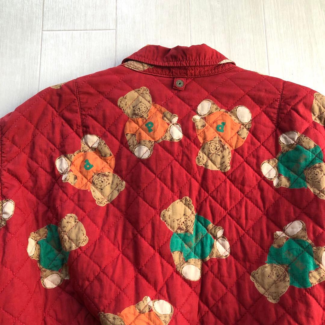 ピンクハウス くま 熊 ワッペン キルティング 中綿入り ブルゾン