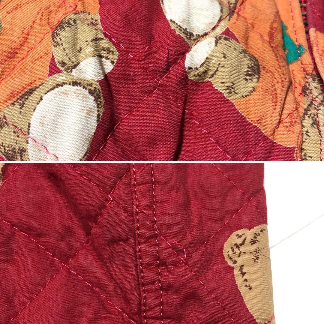 ピンクハウス くま 熊 ワッペン キルティング 中綿入り ブルゾン