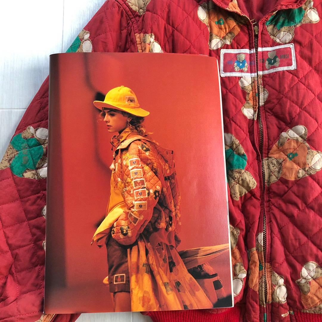 ピンクハウス くま 熊 ワッペン キルティング 中綿入り ブルゾン